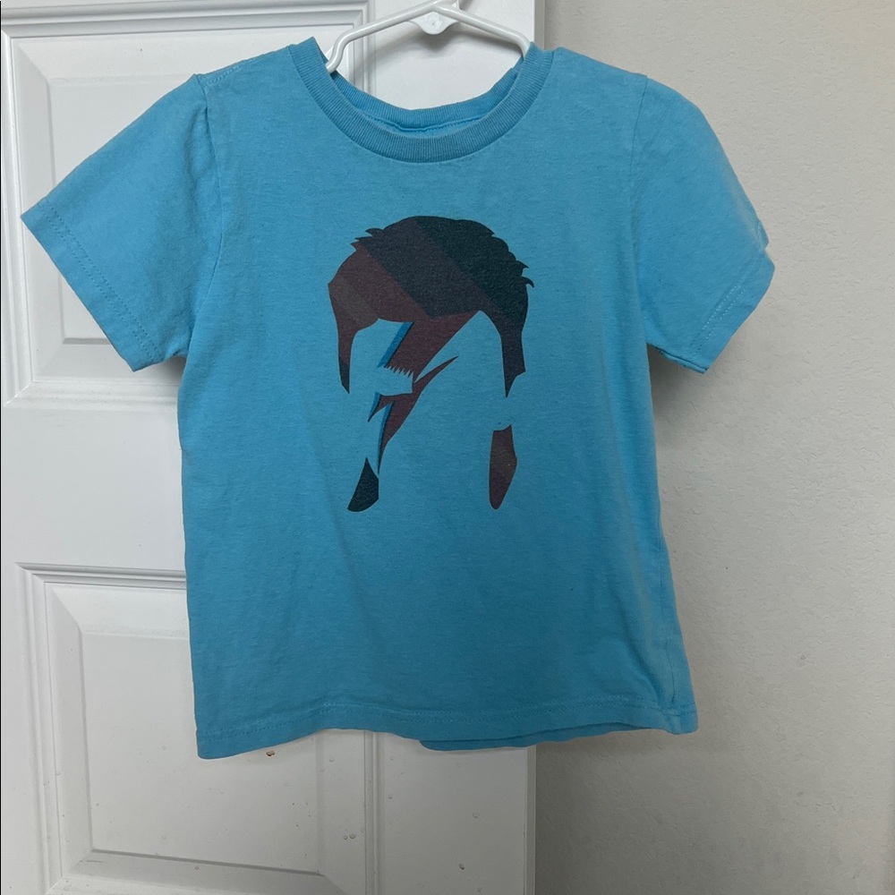 Kids Blue Graphic “Bowie” T-Shirt